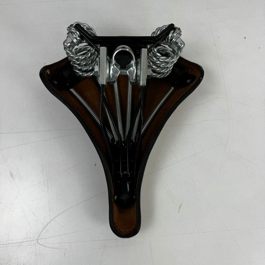 Sella Monte Grappa Fahrradsattel aus braunem Leder – Retro-Look | Gebraucht