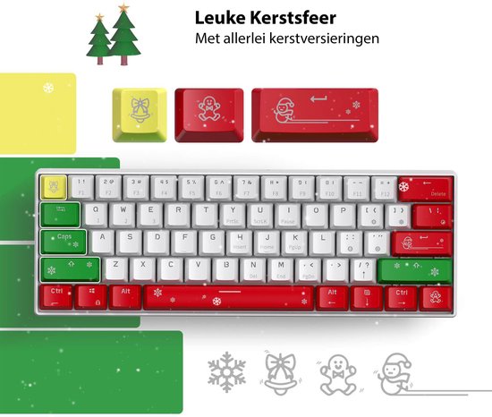 Royal Kludge RK61 – Kompakte mechanische RGB-Gaming-Tastatur (61 Tasten) | Kabellos & Kabelgebunden