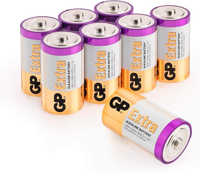 GP Extra Alkaline Batterien D Mono LR20 Batterie 1,5V | 8 Stück D-Batterien
