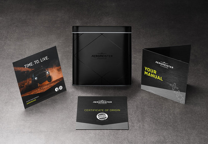 Aeromeister Amsterdam Mundo AM1606 – Herrenuhr mit robustem Design und Chronograph | 47 mm | Schwarz/Grau