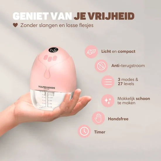 Vulpes Goods BabyCare Dubbele elektrische handsfree Kolf - 2 Stuks - Max
