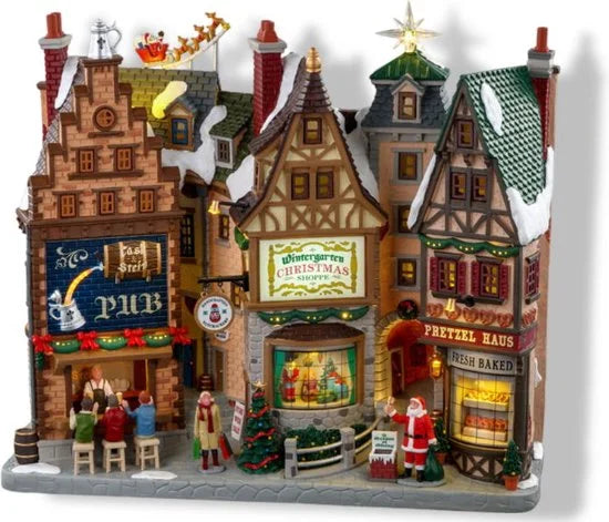 Lemax - 'Wintergarten Lane' - Verlicht gebouw - Exclusief adapter (werkt ook op batterijen)