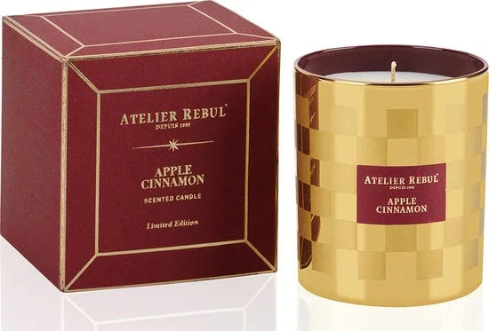 Atelier Rebul Apple Cinnamon Geurkaars - 210 g - Fruitige & Kruidige Geur