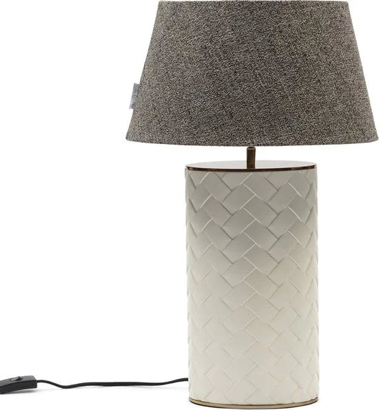 Riviera Maison Tafellamp, Lampenvoet groot, Decoratie lamp - RM Alberdina Table Lamp - Wit - Kunststeen