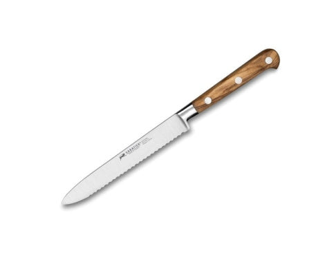Sabatier Elefanten-Tomate 13 cm geschmiedeter Kohlenstoffstahl / Olivenholz / ideal