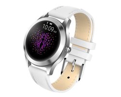 Luxe Smartwatch voor Vrouwen - Wit met PU Leder