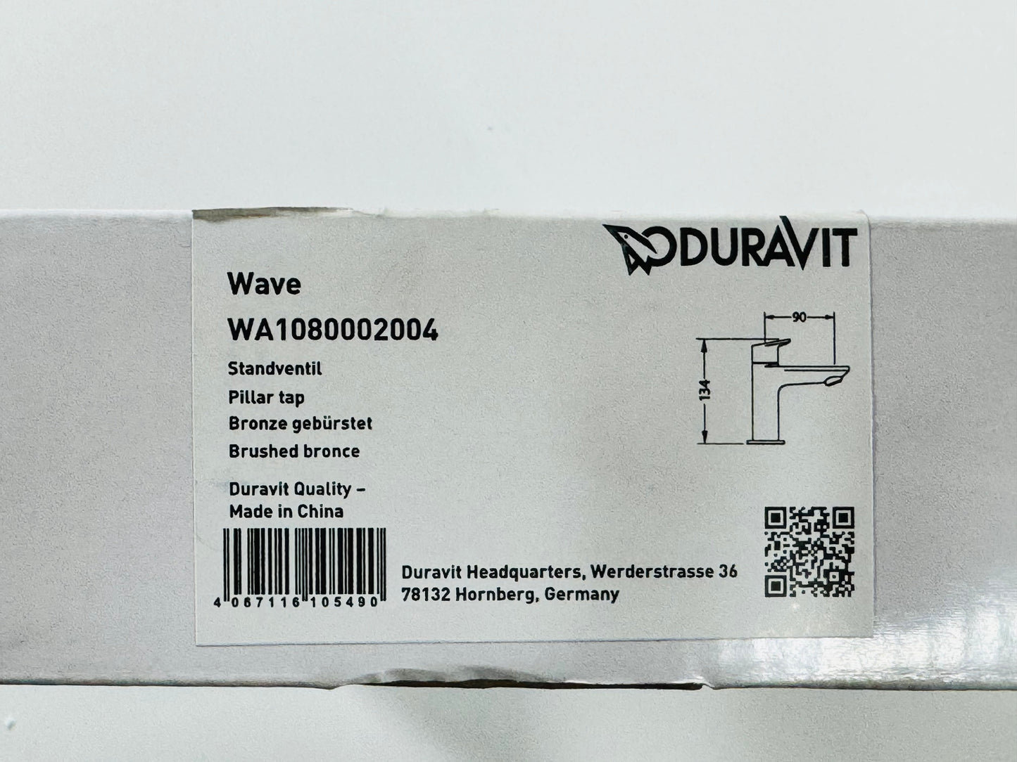 Duravit Wave Kaltwasserhahn, gebürstetes Bronze