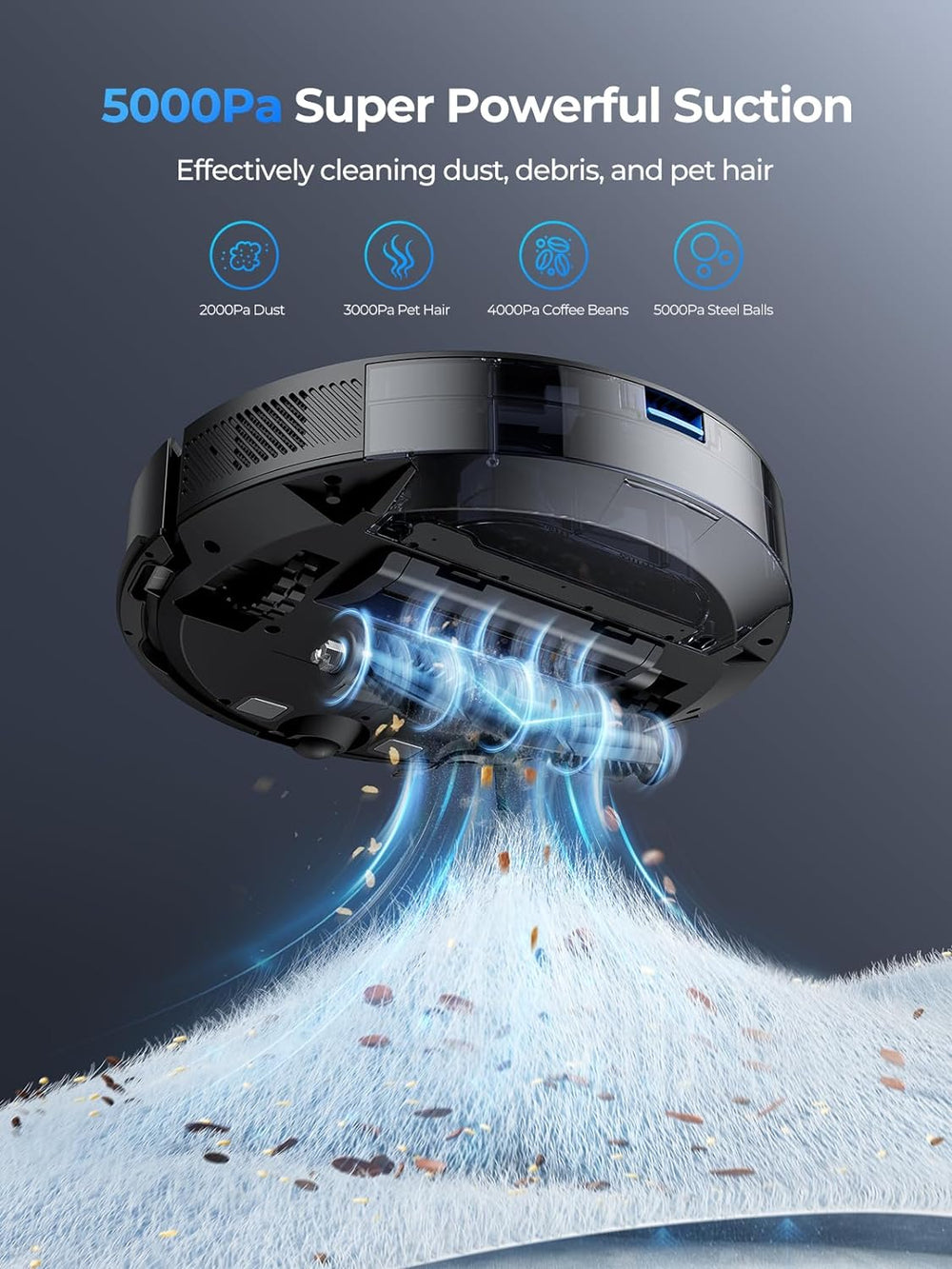 Laresar Mars 01 Saugroboter – Intelligente Lasernavigation &amp; automatische Entleerung | Neu