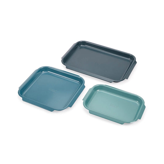 Joseph Nest™ Backofen-Backblechset, antihaftbeschichtet, 3-teilig – Blau