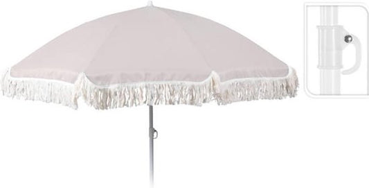 Verstelbare Strandparasol met UV Bescherming - Ø176cm - Grijs