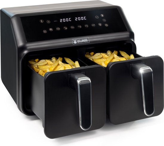 BluMill XXL Heteluchtfriteuse met Sync-Finish Functie - 8L - 1700W
