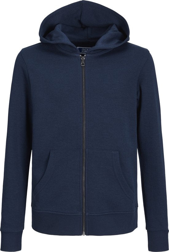 JACK&JONES JUNIOR JJEBASIC SWEAT ZIP HOOD - Comfortabele Trui voor Jongens (Maat 140)