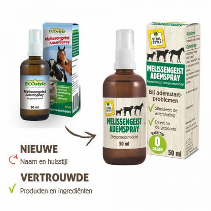 VITALstyle Melissengeist Atemspray 20 ml – für einen frischen Start beim Atmen bei Jungtieren