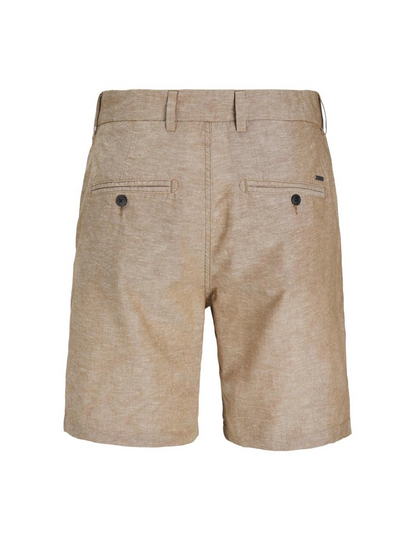 Shorts aus Baumwolle und Leinen, XXL, braun