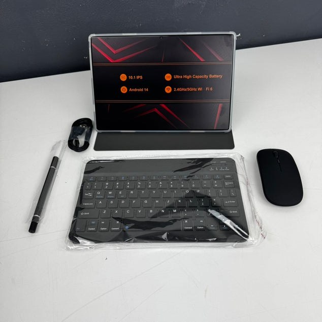 ATMTPC Tablet 64 GB mit Maus &amp; Tastatur – Grau | Komplettset | Neu