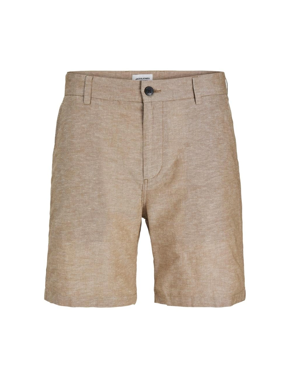 Shorts aus Baumwolle und Leinen, XXL, braun