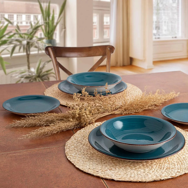 Vibe bordenset - serviesset - 6 persoons - zaphiru - blauw