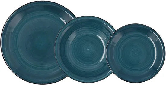 Vibe bordenset - serviesset - 6 persoons - zaphiru - blauw