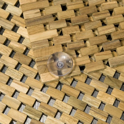 Badmat Sealskin Woodblock Teak Kleur Bruin Materiaal 100% Teakhout Maat 52 x 90 cm