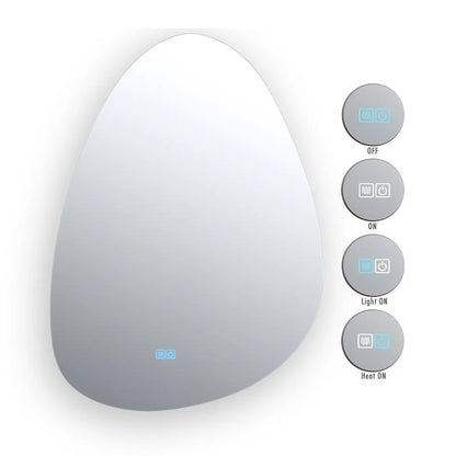 Asymmetrische spiegel met ledverlichting