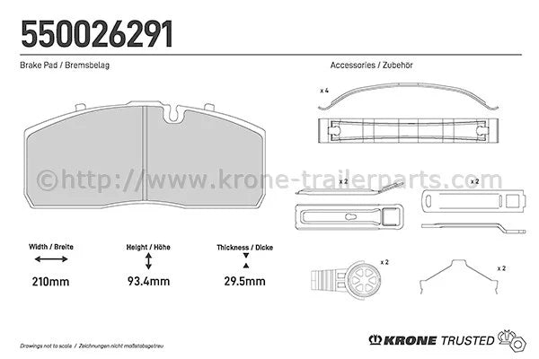 TRUSTED Remblokkenset v. Haldex DBT22LT