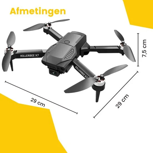 Killerbee X7 Raptor - Drone met dubbele camera - geschikt voor kinderen en volwassenen - 4 accu's