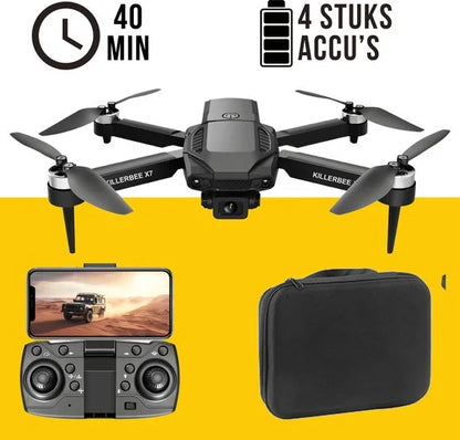 Killerbee X7 Raptor - Drone met dubbele camera - geschikt voor kinderen en volwassenen - 4 accu's