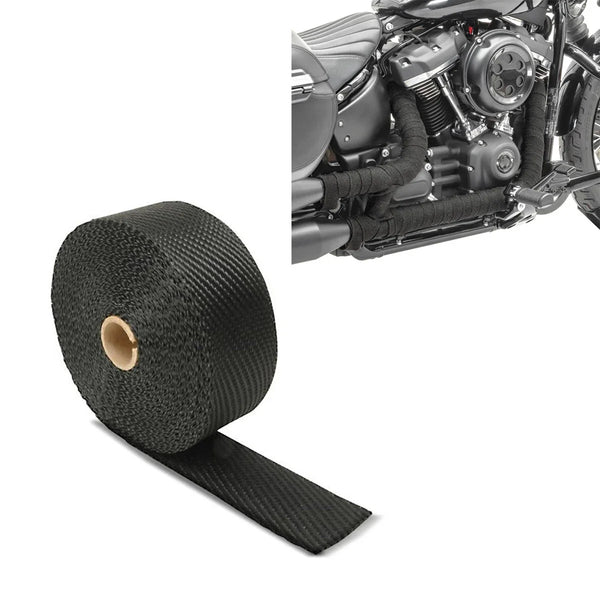 Hittebestendige tape voor motorfietsen, Craftride uitlaattape, 15 m, zwart a010077