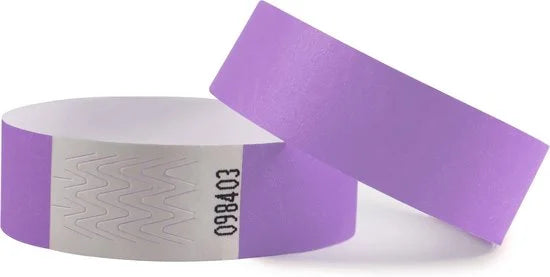 Tyband polsband 19mm x255mm lavendel genummerd 30001-40000