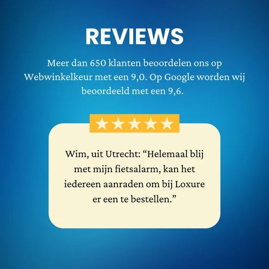 Loxure Vouwslot met Alarm - Alarmsysteem voor Fiets & Scooter - Kettingslot - Fietsalarm met Slot - 120 Decibel - Waterdicht Fietsslot
