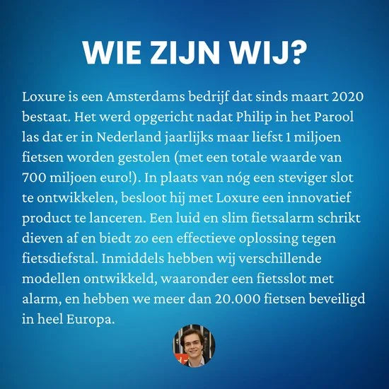 Loxure Vouwslot met Alarm - Alarmsysteem voor Fiets & Scooter - Kettingslot - Fietsalarm met Slot - 120 Decibel - Waterdicht Fietsslot