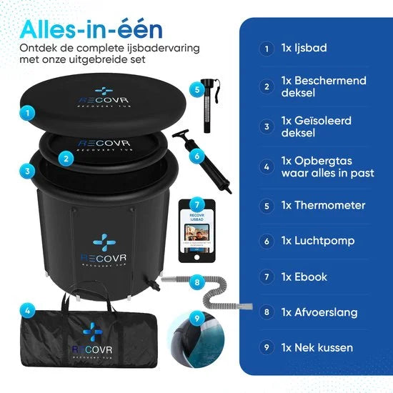 RECOVR - Ijsbad - Ice Bath - Opvouwbaar Bad - Zitbad - Zit Tub