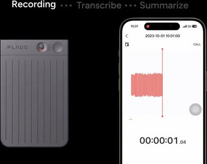 Plaud Note - LLM Empowered - AI Voice Recorder - 64 gb intern geheugen - Black - Zwart - 112 Talen