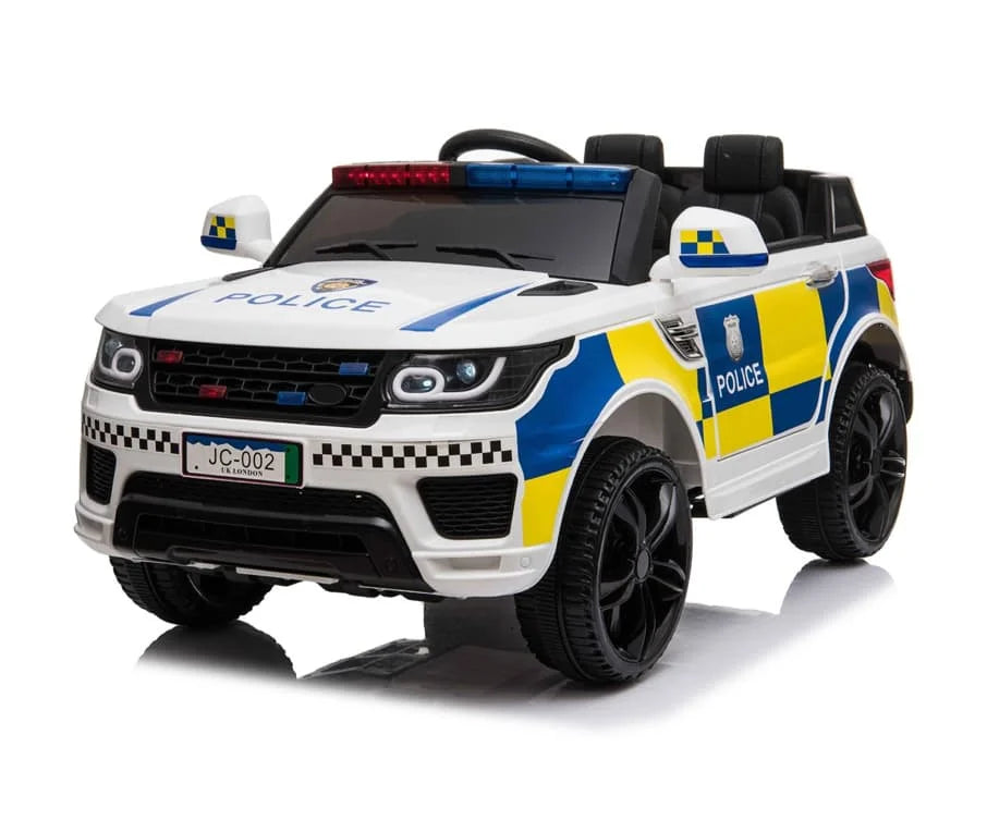 Elektrische 12V witte politieauto JC002w