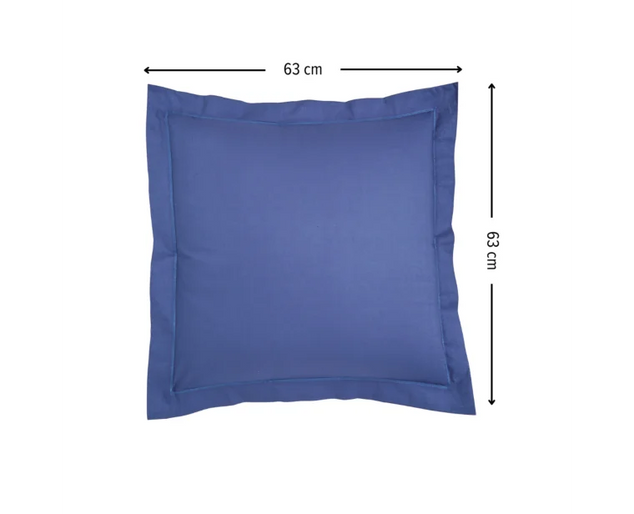 Kussensloop Katoen Blauw - 63x63 cm
