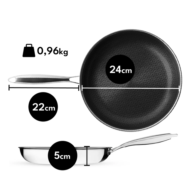 HYBRIDE ANTIAANBAK KOEKENPAN 24CM