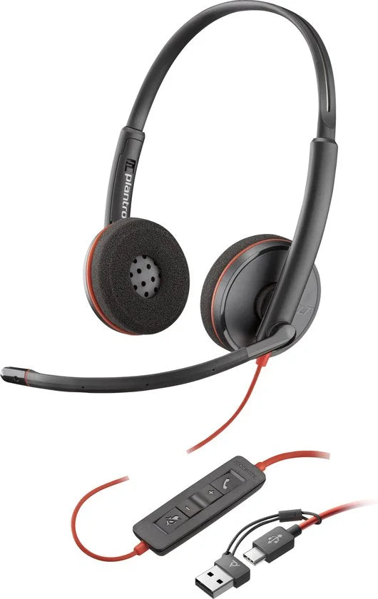 HP Poly Blackwire C3220 – Over-ear headset – Kabel – Stereo – Zwart zonder verpakking
