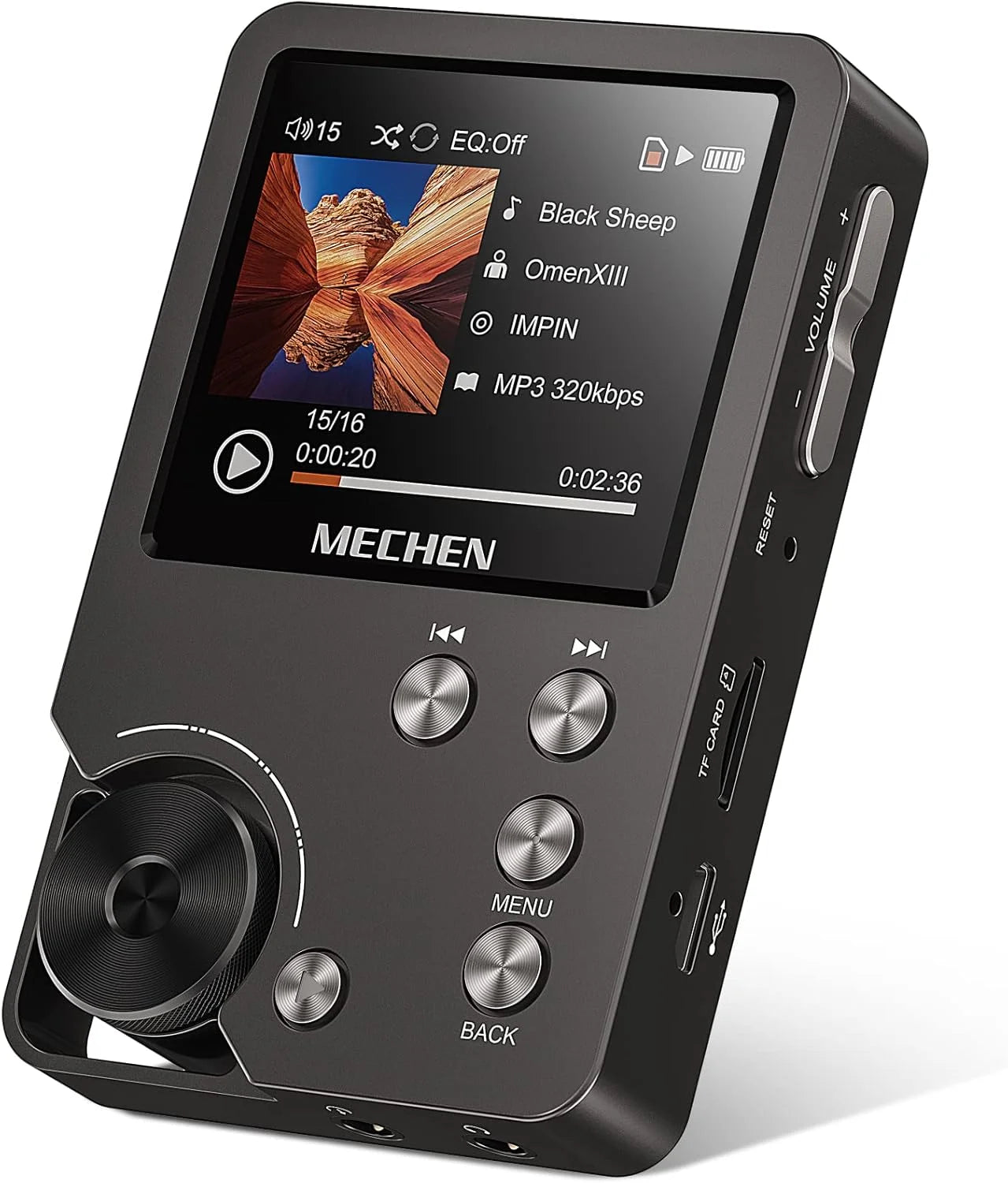 MECHEN M30 Hi Res MP3-speler, DSD FLAC DAC CUE verliesvrije hoge-resolutie audiospeler, HiFi digitale geluid, draagbare DAP