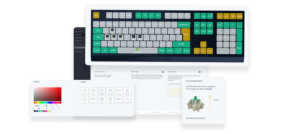 Wooting 60HE+ - US-ANSI - Linear60 (Rev1) - Gaming Toetsenbord - Zonder Numpad - US International - Zwart