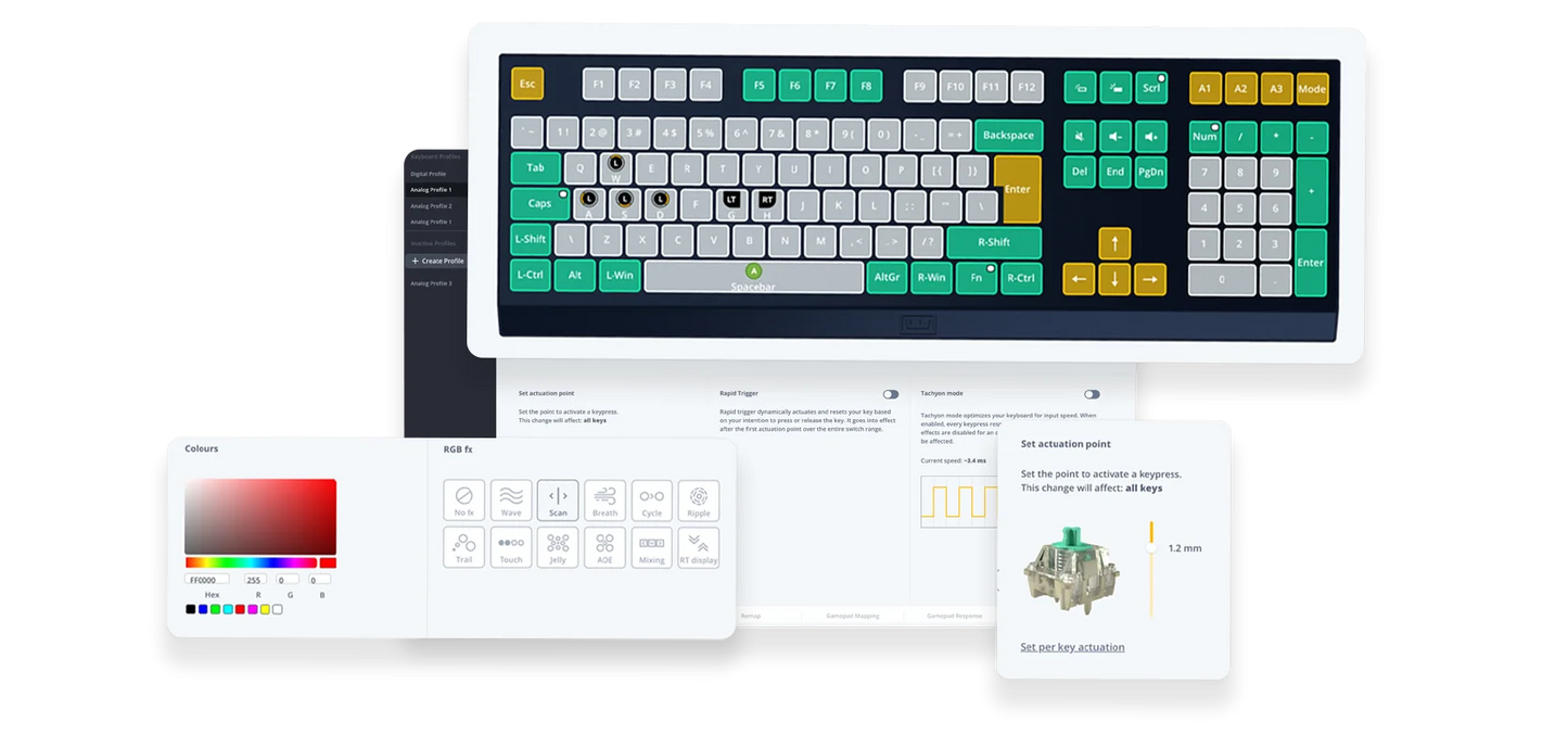 Wooting 60HE+ - US-ANSI - Linear60 (Rev1) - Gaming Toetsenbord - Zonder Numpad - US International - Zwart