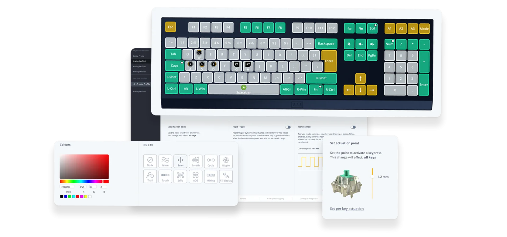 Wooting 60HE+ - US-ANSI - Linear60 (Rev1) - Gaming Toetsenbord - Zonder Numpad - US International - Zwart