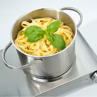 Dubbele roestvrijstalen kookplaat.