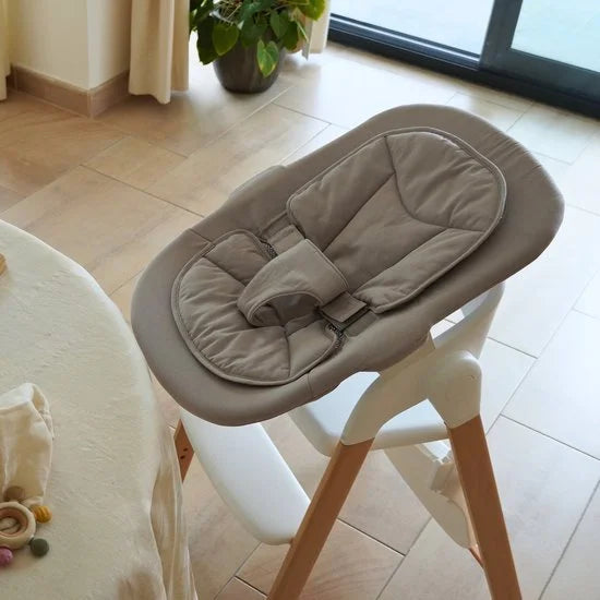 Bo Jungle Grow With Me Bouncer - Pure White (witte poten, zitgedeelte grijs)