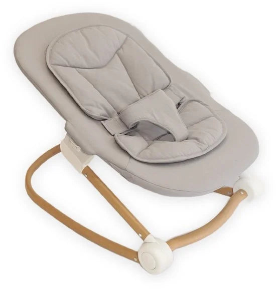 Bo Jungle Grow With Me Bouncer - Pure White (witte poten, zitgedeelte grijs)