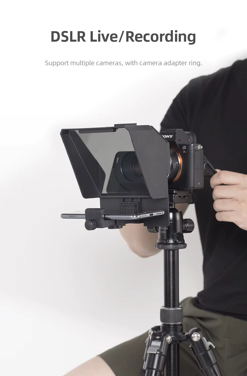 Pronstoor Telefoon En Dslr Opname Mini Teleprompter