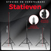 Softbox fotostudio set 50 x 70cm Inclusief flitsparaplu - LED studiolamp 4800 Lumen 3000-6000K - 2m verstelbaar statief
