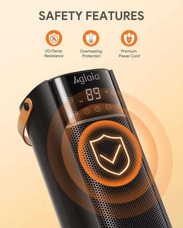 Space Heater for Indoor Use, 1500W Fast Heating