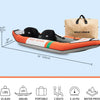 WOLF ARMOR Inflatable Kayak 1 and 2 Persons with Accessories & EVA Padded Seats