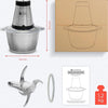 KitchenBrothers Hakmolen - 300W - 1,8 L - RVS Kom - Food Chopper - Hakmolen Elektrisch - 2 Snelheden - RVS
