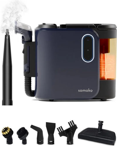 Samako Tapijtreiniger PRO 1800W - Stoomreiniger en vlekkenreiniger - 8 Opzetstukken - 100° Stoom - Bankreiniger - Meubelreiniger